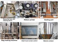 Automatic VFFS Sachet Packing Machine for Powder, Sugar, Tea, Seeds, Coffee, Chips (20g 50g 100g)