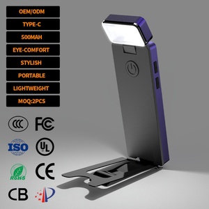 ไฟอ่านหนังสือแบบหนีบ EGH สีน้ำเงินเข้ม รุ่น Type-C LED ดีไซน์ทันสมัย ปรับความสว่างได้ ชาร์จไฟได้ ใช้เป็นที่คั่นหนังสือได้ เหมาะสำหรับออสเตรเลีย - Product Image 1