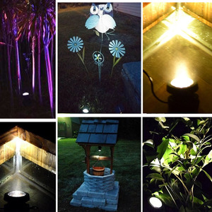 Answer Solar Powered Led Landscape Spotlights 12V 12leds Rechargeable For Outdoor Water And Land Use - Product Image 2