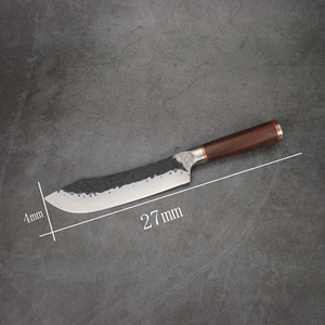 <span class=keywords><strong>Set</strong></span> Professionale di 5 <span class=keywords><strong>Coltelli</strong></span> <span class=keywords><strong>da</strong></span> Chef per Disossare in Acciaio Inox con Lama Martellata e Manico in Legno di Mogano Forgiato - Product Image 3
