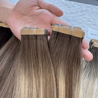 Extensions de cheveux à bandes adhésives invisibles, 100% cheveux humains Remy Genius Weft