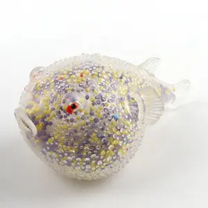 TPR 도매 깜박이 빛 Globefish 호흡기 공, LED 빛 짜기 스트레스 장난감 스트레스 릴리프