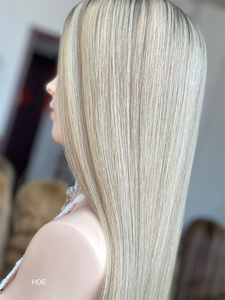 Pelucas Judías Kosher Largas de Cabello Humano Europeo Virgen Real, Base de Seda con Encaje Transparente HD, Sin Pegamento, Raíz Marrón, Lisas - Product Image 3
