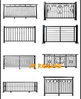 Fournisseur chinois HJ de garde-corps en aluminium pour balcon et escalier extérieur, garde-corps d'escalier en aluminium carré sur mesure