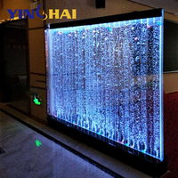 Diode d'eau en acrylique LED pour salon OEM Parois à bulles Mur à bulles Panneau d'eau mural à bulles et séparateurs de pièces