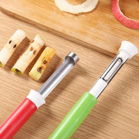 2-in-1 Hoge Kwaliteit Handmatige Fruit- en Schilmesjes van RVS, Handheld Fruitontpitter en Schiltool voor de Keuken