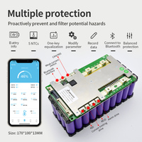 JBD SP24S004 AIS156 Smart BMS 8S-24S 48V 60V 72V 40A 60A 100A 150A 200A LiFePO4 Li-ion BMS para Baterías con UART 485 Canbus