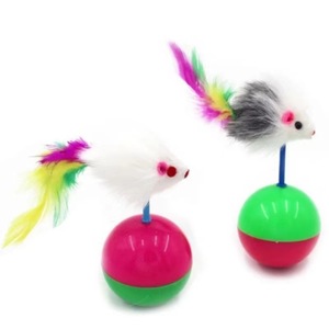 Bunnyhi WJ016 Colorido Pluma Mascota Gato Juguetes Mimi Favorito Ratón Vaso Juguete Gato Teaser Juguete para Atrapar Gatos Suministros - Product Image 5
