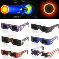 Lunettes de sécurité pour éclipse solaire en carton léger, personnalisées CE ISO