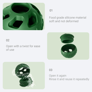 Jouet interactif longue durée pour chien, balle à friandises, jouet à lécher en silicone de qualité alimentaire écologique pour grands chiens - Product Image 4