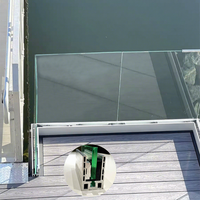 DDP America 2026 Garde-corps en verre pour balcon populaire, profilé en aluminium en forme de U, balustrade, main courante, garde-corps en verre LED, terrasse