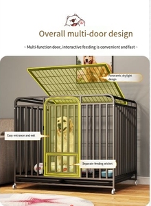 Oufa vật nuôi Lồng chó lồng thép không gỉ thương mại chó cũi vật nuôi lồng tàu sân bay nhà chó - Product Image 4