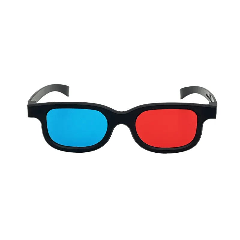 Fábrica al por mayor de plástico pasivo rojo azul anaglifo gafas 3D para el entrenamiento de la ambliopía