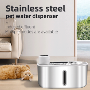 Dispensador de agua <span class=keywords><strong>para</strong></span> mascotas, alimentador de acero inoxidable, <span class=keywords><strong>bebedero</strong></span> automático <span class=keywords><strong>para</strong></span> <span class=keywords><strong>gatos</strong></span>, Sensor de fuente de agua inalámbrico <span class=keywords><strong>para</strong></span> mascotas <span class=keywords><strong>para</strong></span> beber perros y <span class=keywords><strong>gatos</strong></span> - Product Image 2