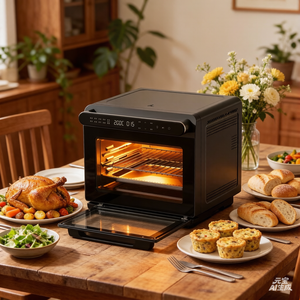 Four de <span class=keywords><strong>cuisine</strong></span> de grande capacité 24L Grille-pain Four friteuse à vapeur numérique intelligent avec fenêtre visible - Product Image 6