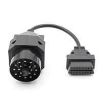 Adaptador de conector OBD II/2 de 16 a 20 pines, 16 Pines, OBD2 hembra a OBD1, Cable de enchufe de diagnóstico de conversión de 20 pines para BMW