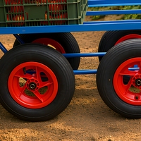 Chariot de récolte en acier thermolaqué à 4 roues pour serres – Vente en gros