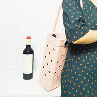 Sac à vin isolé en EVA pour une bouteille unique, sac de transport pour vin imperméable avec logo personnalisé pour les cadeaux, les voyages et la promotion