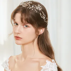 Diadema de lujo hecha a mano con diamantes de imitación para dama de honor, accesorios de boda, tocado