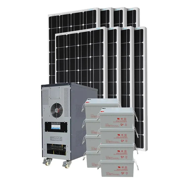DIY Solar Instalar Kit W/string Inversor Solar 8KW Sistema Fora Grade Pura Onda Senoidal Tecnologia Preço de Atacado Sistema De Energia Solar