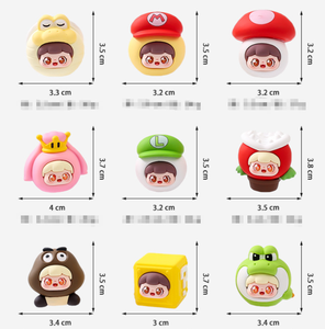 Figurines en résine de héros de dessins animés Kawaii, miniatures de plombiers garçons champignons, statues d'<span class=keywords><strong>anime</strong></span> pour bureau, accessoires de bricolage, vente en gros - Product Image 2