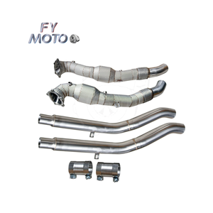 لأودي S6 RS6 4G C7 RS7 Downpipe + أنبوب أمامي مجهز بدرع حراري - Product Image 1