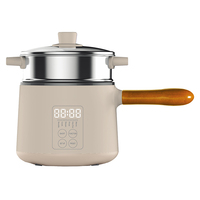 OEM/ODM 600W, mini cuiseur électrique intelligent, cuiseur vapeur, capacité de 1,8 L, acier inoxydable de qualité alimentaire, marmite antiadhésive, économie d'énergie, hôtels