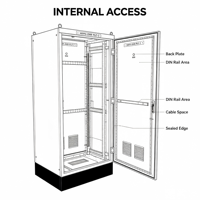 LIXINDA Armoire de commande électrique sur pied SHELL DIST 800x800x2000mm, coffret de distribution pour panneau de commande PLC