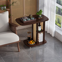 Table basse roulante de luxe léger, petite table à thé mobile avec roulettes pour canapé de salon et petit logement
