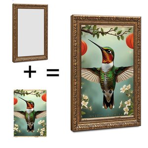 Impresión Cosmológica Retro de 8x12 Pulgadas en Marco Dorado para Entusiastas del Espacio - Product Image 1