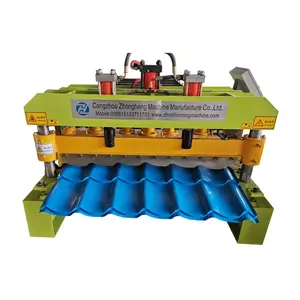 Tile making machinery for ceramic glazed tile arc cutting step roofing tile forming machine