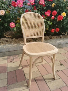 Silla de banquete de ratán de madera de haya moderna, precio barato de fábrica para comedor, escuela, Hotel, boda, asiento trasero de ratán - Product Image 2