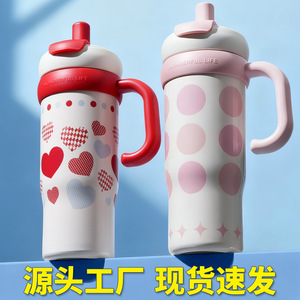 Stainless Steel Tumbler 316 Inner Layer <b>Large</b> Capacity Travel Cup With Straw Vacuum Insulated Cold Water <b>Mug</b> - Product Image 3