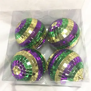 Spiegel Disco Ball 4 "Zoll 4er Pack Hängende Kugel mit angebrachter Schnur für Ring Reflects Light Fun Party Home Bands Dekorationen