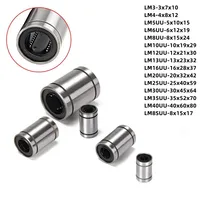 1/2/10 piezas LM8SUU LM3/4/5/6/8/10/12/13/14~40UU Rodamientos Lineales, Cojinetes Lineales para Eje Lineal CNC, Piezas para Impresora 3D