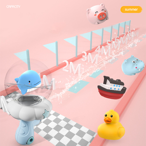 Vendita calda all'ingrosso estate all'aperto multi-stile <span class=keywords><strong>mini</strong></span> cartoon animal press pistola ad acqua bambini che giocano giocattoli da bagno d'acqua con luce - Product Image 3