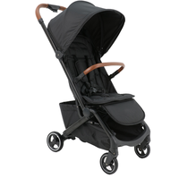 Poussette de luxe de haute qualité à 3 plis en alliage d'aluminium et cadre en tissu, poussette légère pour voyages, utilisation en avion, vente chaude