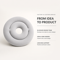 Coussin rond avec billes de mousse EPS pour chaise de bureau et fauteuil roulant, coussin de soulagement de la pression en forme de donut