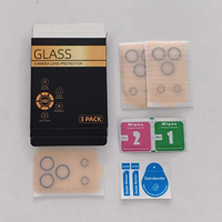 Lot de 3 films protecteurs d'objectif pour iPhone 17, 16, 13, 12 Pro Max – Verre trempé 9H pour écran et objectif de téléphone – Emballage individuel