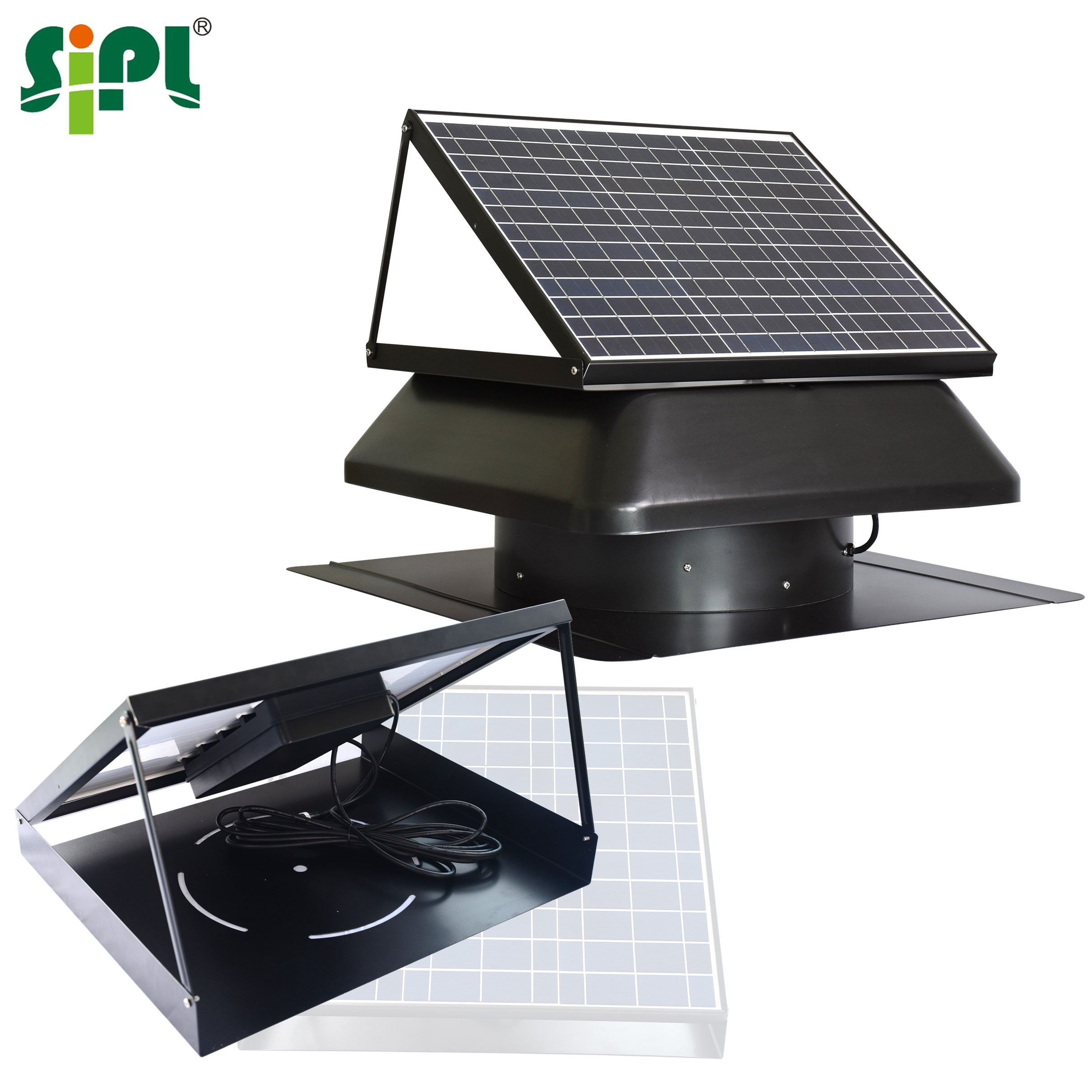 32W Solar Attic Fan – 1600CFM High Airflow, Roof Mount, Weatherproof For Home, Garage, RV, Greenhouse