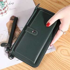 Custom Logo PVersatile Zipper <b>Wallet</b> for Women Long Style with Multiple Card Slots Hand Strap Buckle and <b>Zip</b> Closure - Product Image 4