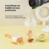 Bouteille d'eau portable pour le sport 600ML 720ML, sans BPA, en plastique, avec paille rabattable, pour le camping, les voyages, le fitness, l'école