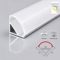 Perfil de Canal LED de Aluminio Ligero y Resistente al Agua, Personalizado de Fábrica, para Decoración de Hoteles, Oficinas, Villas y Hogares