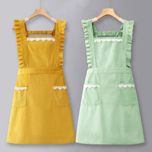 Delantal de Pana con Logotipo Personalizado, Estilo Princesa, para Cocina y Hogar, Ropa Protectora para Cocinar y Catering, Novedad 2026, Popular en Internet - Product Image 2