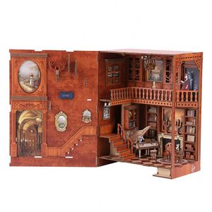 Kit DIY para Rincón de Lectura, Sujetalibros, Rompecabezas 3D de Madera, Decoración para Estantería con Llaves de Juguete, Manualidades Exquisitas, Juguete DIY Perfecto - Product Image 3