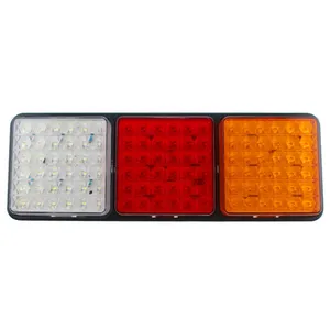 12v 24v hình chữ nhật đuôi ánh sáng độ sáng cao 108 led xe tải trailer phía sau dừng lại chỉ số đảo ngược tín hiệu đèn cắm trại xe buýt