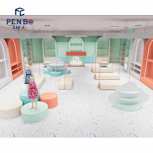 Thiết kế nội thất cửa hàng quần áo trẻ em có thể tùy chỉnh, đèn LED, đồ nội thất trưng bày quần áo trẻ em, giá đỡ, kệ - Product Image 2