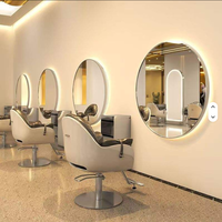 Miroir circulaire de salon de coiffure avec éclairage LED, très demandé