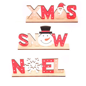 Nouveauté 2020 : Lettre en bois peinte pour Noël, ornement à assembler soi-même, décorations de Noël - Product Image 5