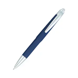 廉价促销塑料软橡胶涂层圆珠笔，适用于学校酒店公司，带定制标志笔